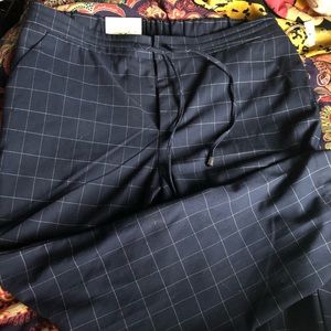 Plaid high rise joggers